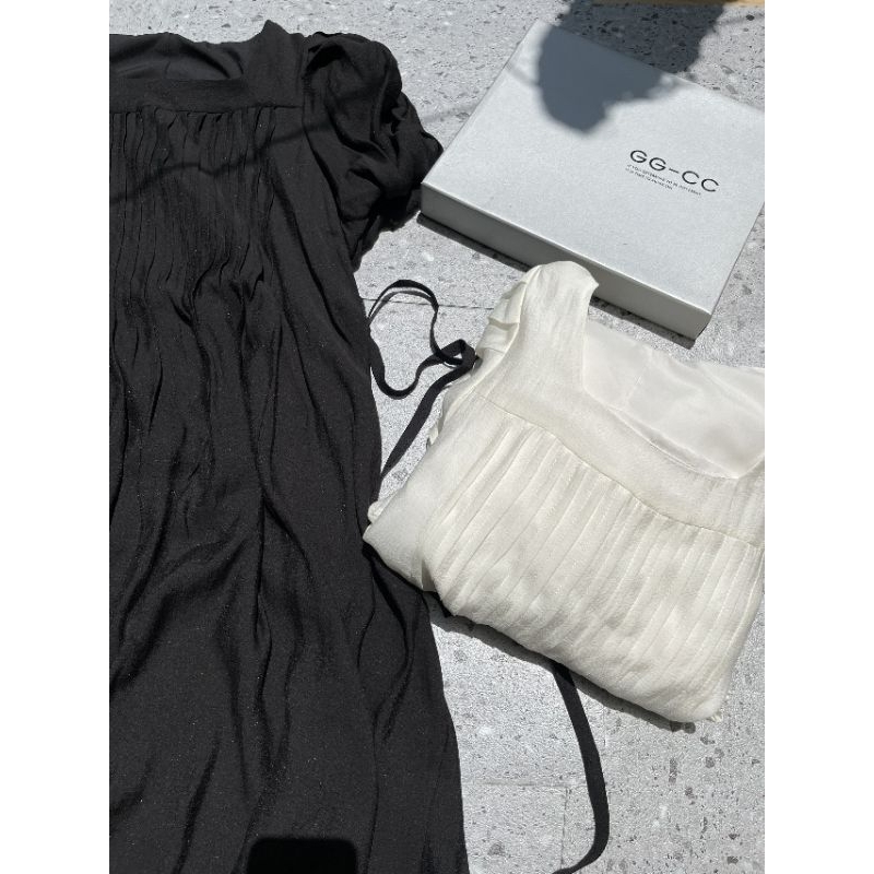 (Sale) Đầm tơ tencel 2 lớp tay bồng buộc eo