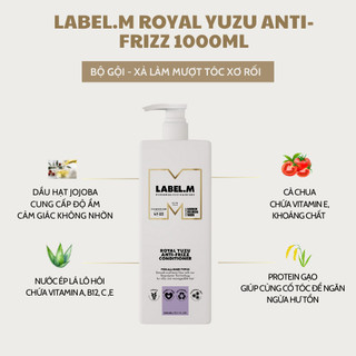 Bộ Dầu Gội, Dầu Xả Chống Rối Xù, Giúp Tóc Mềm Mượt, Sáng Bóng LABELM Royal Yuzu Anti-Frizz 1000ML