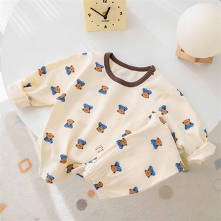 [MỚI 2024] Đồ Ngủ Trẻ Em, Bộ Quần Áo Thu Đông Dài Tay Bemohome Chất Cotton Mềm Mịn Cho Bé Trai Bé Gái Từ 9-17kg