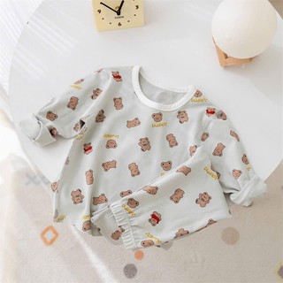 [MỚI 2024] Đồ Ngủ Trẻ Em, Bộ Quần Áo Thu Đông Dài Tay Bemohome Chất Cotton Mềm Mịn Cho Bé Trai Bé Gái Từ 9-17kg
