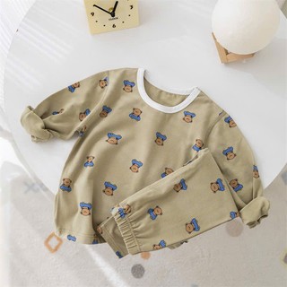 [MỚI 2024] Đồ Ngủ Trẻ Em, Bộ Quần Áo Thu Đông Dài Tay Bemohome Chất Cotton Mềm Mịn Cho Bé Trai Bé Gái Từ 9-17kg