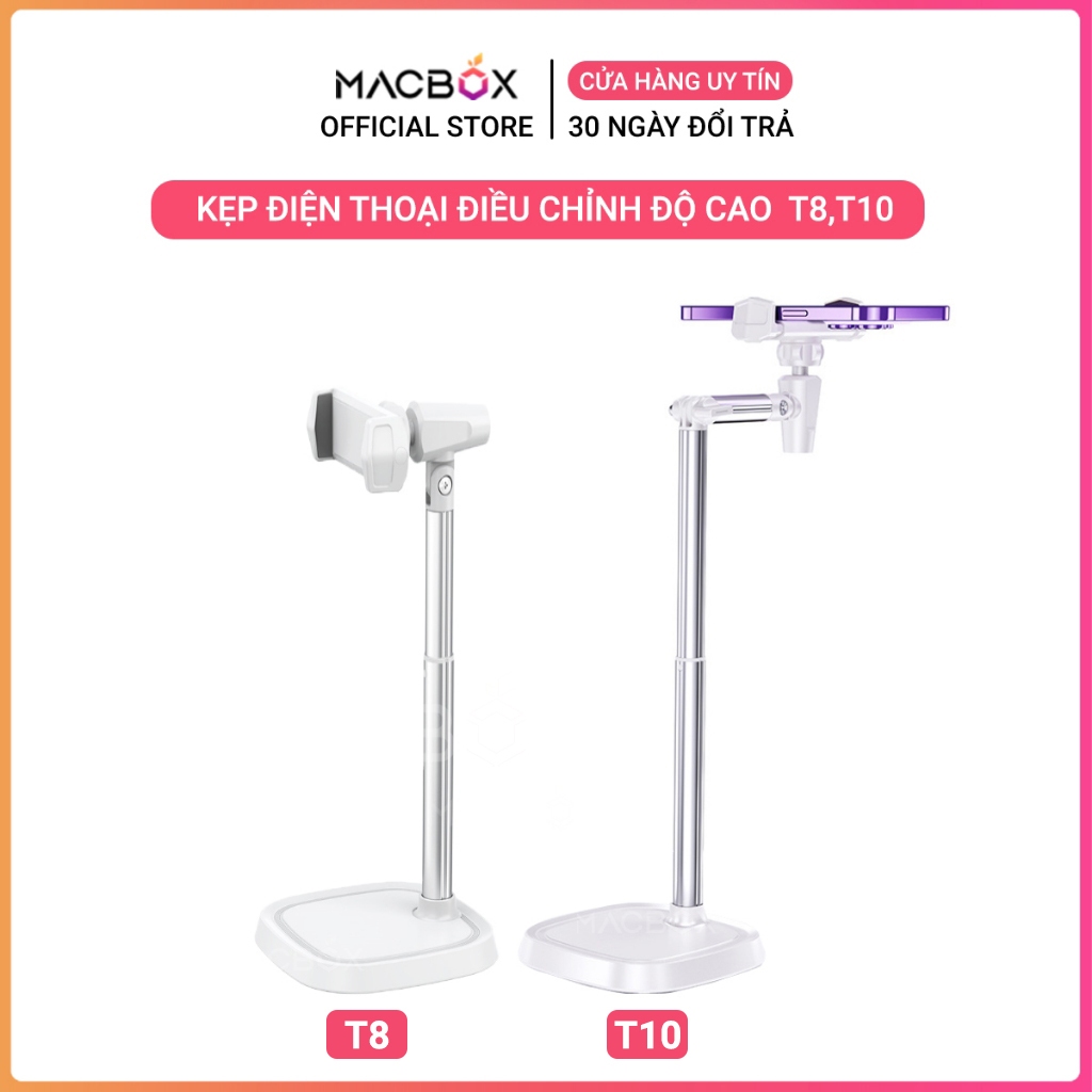 Chân giá đỡ điện thoại, kẹp điện thoại Livestream T8, T10