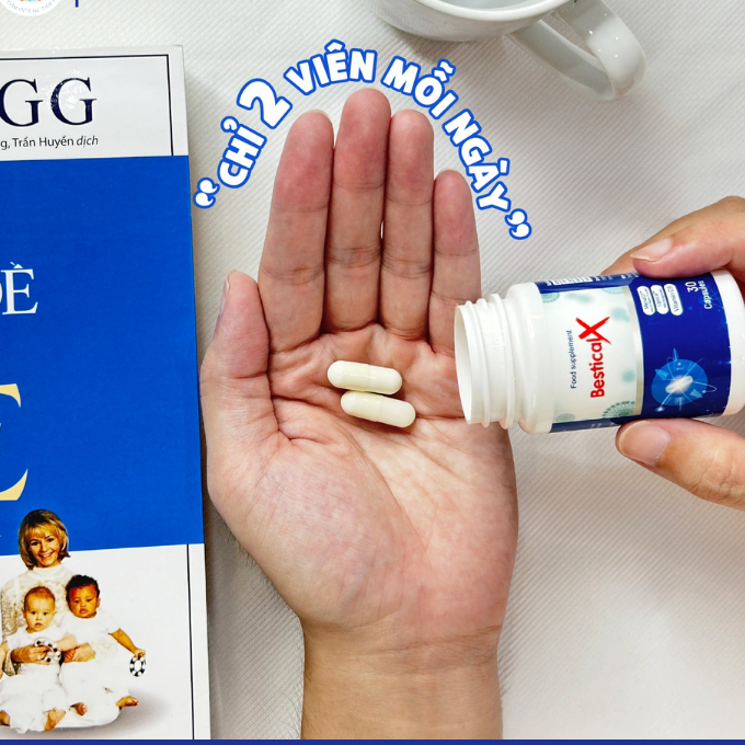 Canxi sinh học dạng viên BesticalX hỗ trợ tăng chiều cao cho trẻ tiền dậy thì và dậy thì hộp 30 viên