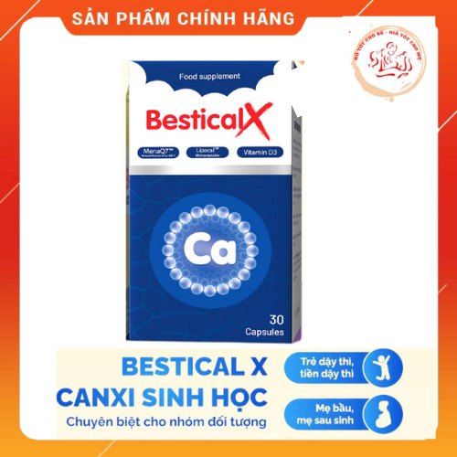 Canxi sinh học dạng viên BesticalX hỗ trợ tăng chiều cao cho trẻ tiền dậy thì và dậy thì hộp 30 viên