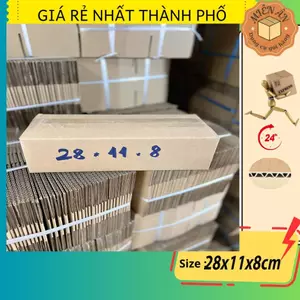 Hộp giấy, thùng carton size 28x11x8 giấy carton gói hàng Everest