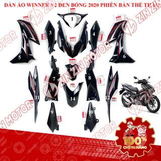 Dàn áo Winner X V2 2020 Đen Bóng, RS150X, RS150 V3 Chính Hãng - ZZM