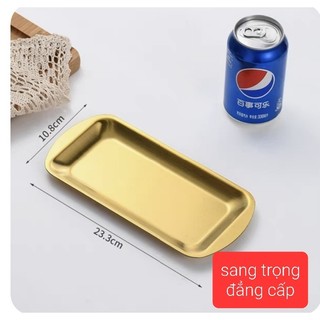 -KHAY CHÉN ĐỰNG NƯỚC CHẤM, NƯỚC SỐT BẰNG INOX MẠ MÀU VÀNG RẤT SANG TRỌNG, ĐẲNG CẤP VÀ TINH TẾ
