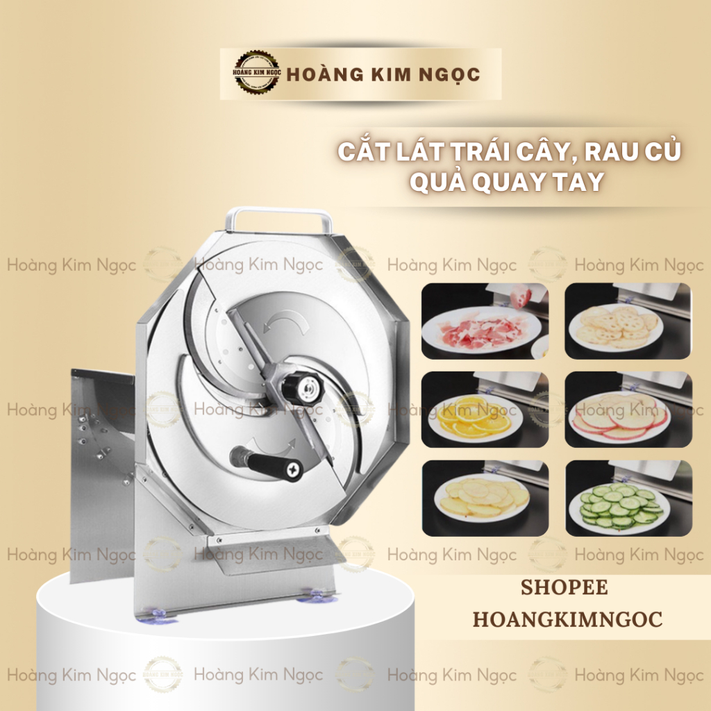 Máy Cắt Lát Rau Củ Quả Quay Tay Hoàng Kim Ngọc, Máy Thái Hành Tỏi, Máy ...