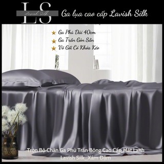(New) Bộ Ga Phủ Lụa LS Lavish silk cao cấp mát lạnh hàng loại 1_Chart chọn màu