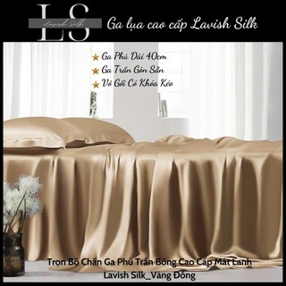 (New) Bộ Ga Phủ Lụa LS Lavish silk cao cấp mát lạnh hàng loại 1_Chart chọn màu