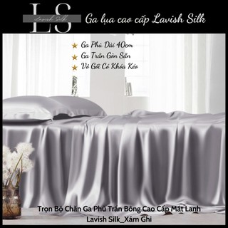 (New) Bộ Ga Phủ Lụa LS Lavish silk cao cấp mát lạnh hàng loại 1_Chart chọn màu