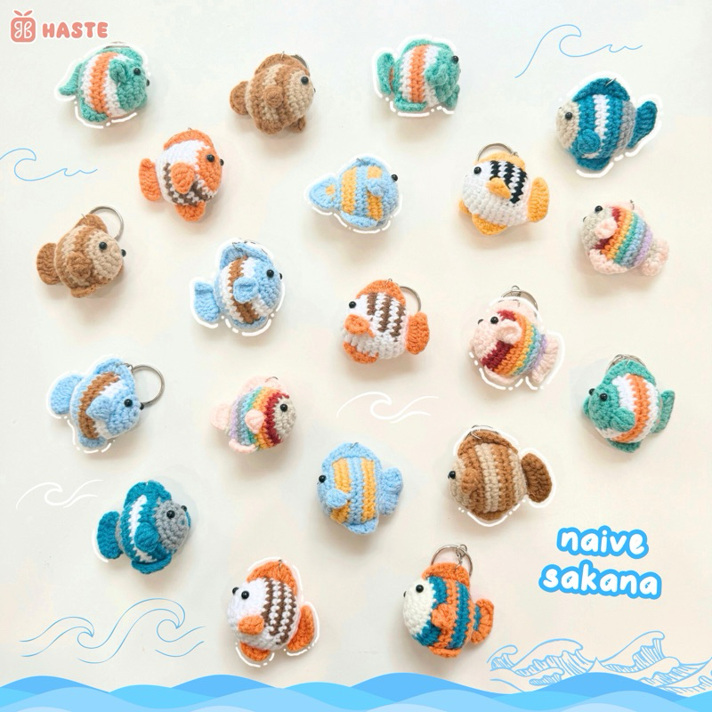 Móc Khoá Len Hình Con Cá Mini Dễ Thương Handmade