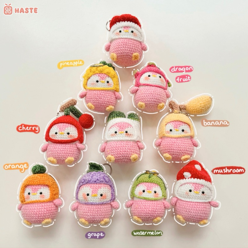Chim Cánh Cụt Trái Cây Bằng Len - Made By Haste