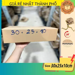 Hộp giấy size 30x25x10 cm, thùng carton gói hàng Everest