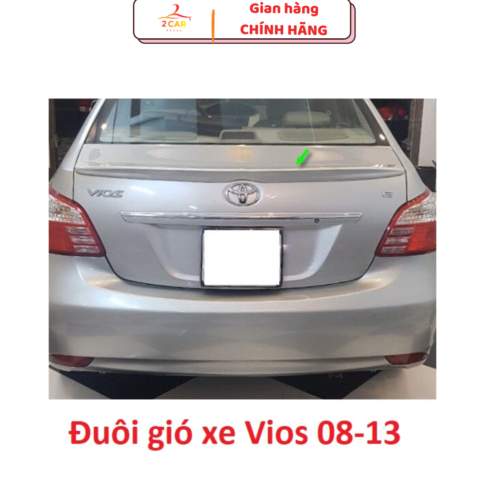 Đuôi gió liền cốp xe Vios 2008- 2009 2010 2011 2012 2013 HÀNG MỘC chưa sơn