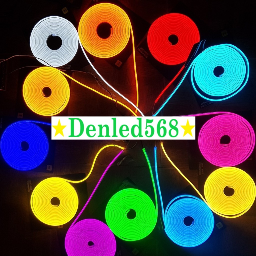 Cuộn dây đèn led neon 5m đủ màu led silicon 12v gắn nhôm định hình ...