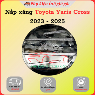 Ốp nắp bình xăng xe Toyota Yaris Cross 2024, 2025, 2026 nhựa ABS mạ crom cao cấp, sáng bóng