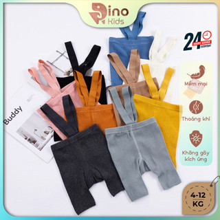 Quần yếm đùi QC chất liệu len tăm co giãn ôm Body bé trai, bé gái 4-12kg. Dino Kids