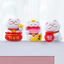 Set 6 mô hình mèo thần tài miệng rộng dễ thương trang trí bàn làm việc, tủ sách, quà tặng, tiểu cảnh