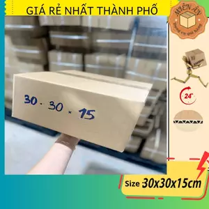 Hộp giấy size 30x30x15 cm, thùng carton gói hàng Everest
