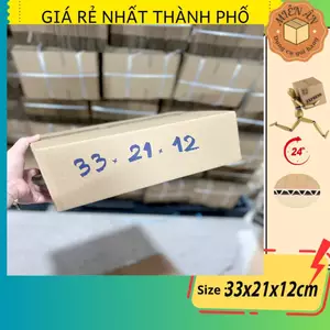 Hộp giấy size 33x21x12 cm, thùng carton gói hàng Everest