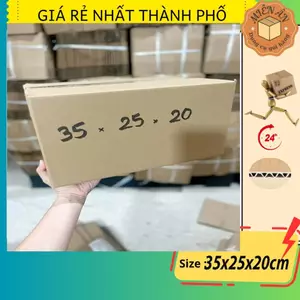 Hộp giấy size 35x25x20 cm, thùng carton gói hàng Everest