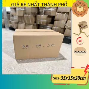 Hộp giấy size 35x35x20 cm, thùng carton gói hàng Everest