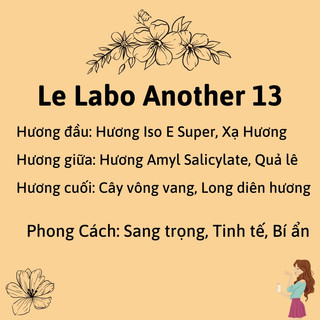 Nước Hoa Nam Nữ Le Labo Another 13 100ml Hương Thơm Lịch Lãm, Sang Trọng