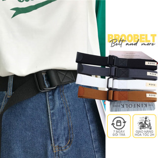 Thắt lưng vải canvas Broobelt tag Korea dây nịt dù ulzzang phong cách G-D Hàn Quốc cho nam nữ