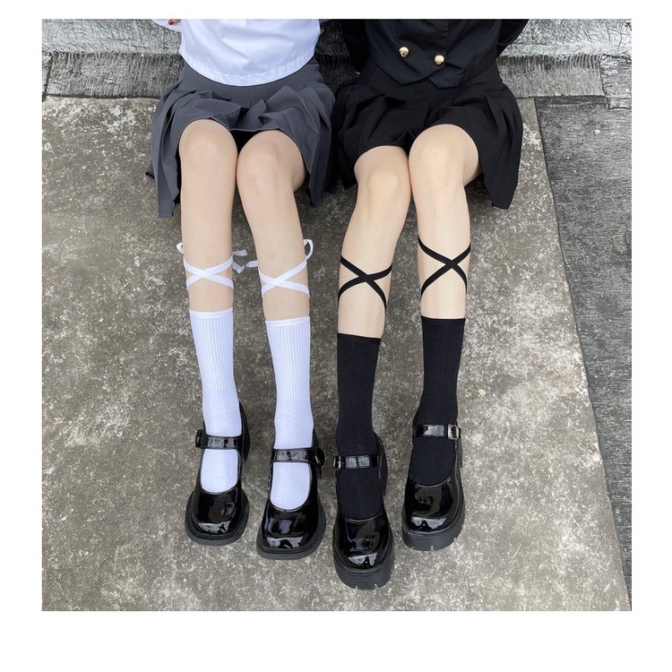 Tất lolita y2k nơ buộc dây Design By 3B phong cách cá tính