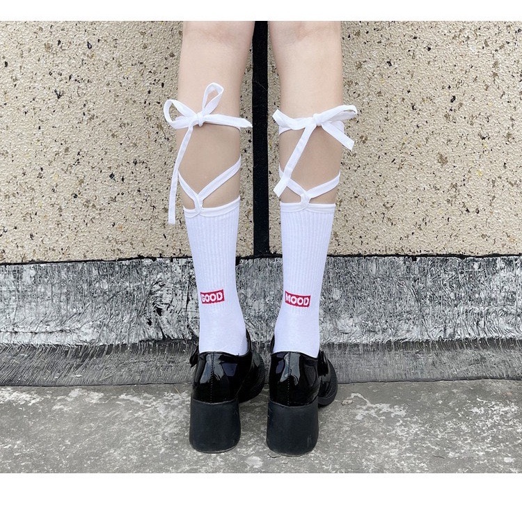 Tất lolita y2k nơ buộc dây Design By 3B phong cách cá tính