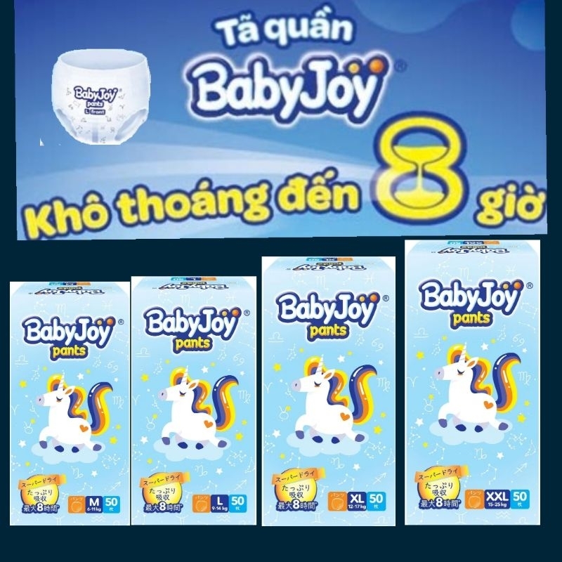 [Chính hãng] Tã quần Baby Joy Unicharm M50, L50, XL50, XXL50 miếng