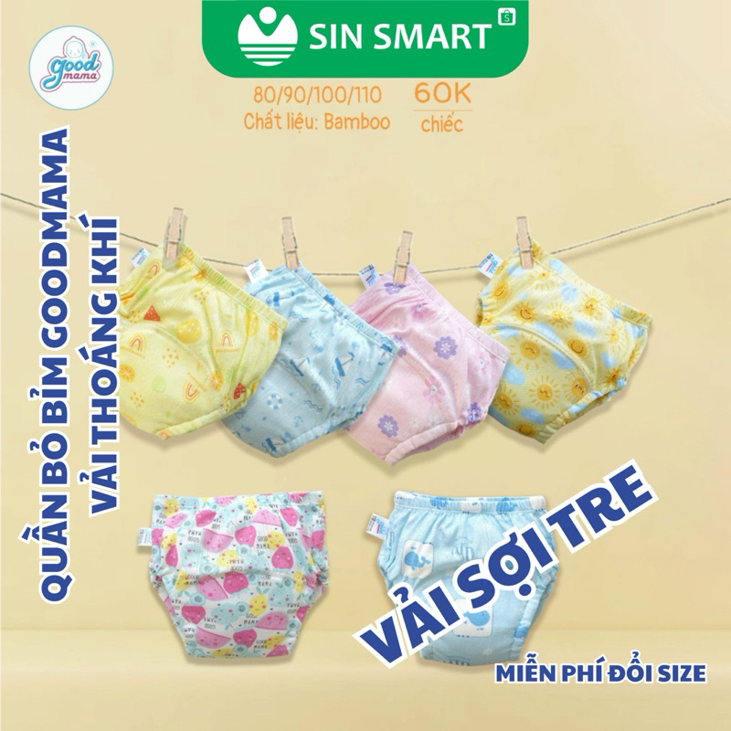 Quần tập bỏ bỉm Goodmama THOÁNG KHÍ cao cấp 𝗚𝗼𝗼𝗱𝗺𝗮𝗺𝗮 dành cho bé 4-17KG ...
