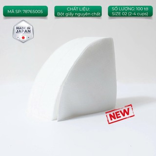 [ORIGAMI JAPAN] Giấy lọc cà phê 100 tờ V60 ORIGAMI màu trắng