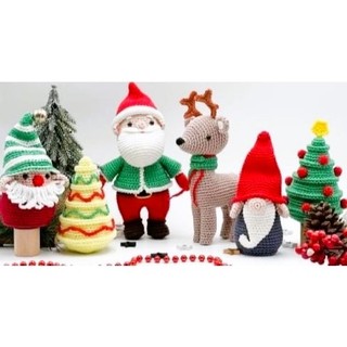 Chart hướng dẫn móc bộ noel bằng len bản tiếng việt chi tiết , dễ thực hiện