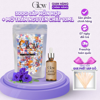 Combo 300Gr Sáp Wax Lông Mix Hỗn Hợp GLOWWAXING + Mỡ Trăn Nguyên Chất 100% CHE TÊN