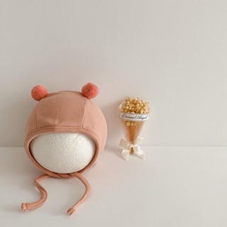 Mũ nón cục bông dễ thương cho bé 4-10kg. Mũ cột dây hàng QC 2 lớp dày dặn. Dino Kids
