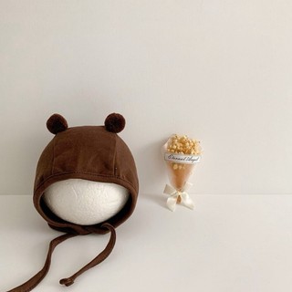 Mũ nón cục bông dễ thương cho bé 4-10kg. Mũ cột dây hàng QC 2 lớp dày dặn. Dino Kids