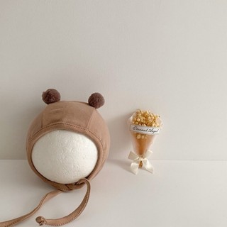 Mũ nón cục bông dễ thương cho bé 4-10kg. Mũ cột dây hàng QC 2 lớp dày dặn. Dino Kids