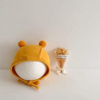 Mũ nón cục bông dễ thương cho bé 4-10kg. Mũ cột dây hàng QC 2 lớp dày dặn. Dino Kids
