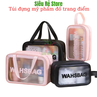 Túi đựng đồ makeup Siêu Rẻ Store Túi đựng mỹ phẩm trong suốt đựng đồ skincare trang điểm cá nhân mini đi du lịch washbag