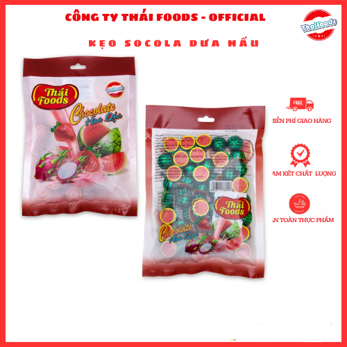 1 Túi kẹo socola bất kì hình hoa quả Dâu, Dưa, Thanh long, 300gr Thái Foods