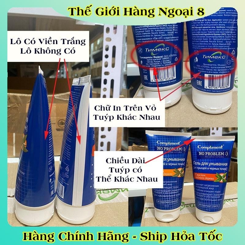 [DATE MỚI] Gel rửa mặt BHA Compliment No Problem làm sạch sâu, giảm viêm & mụn 200ml của Nga