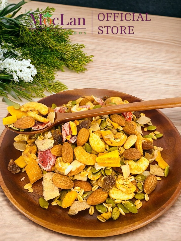Ảnh Granola Siêu Hạt Mộc Lan Healthy Foods - 5 loại hạt ngũ cốc và trái cây sấy nướng Mật ong -250G,500G 2