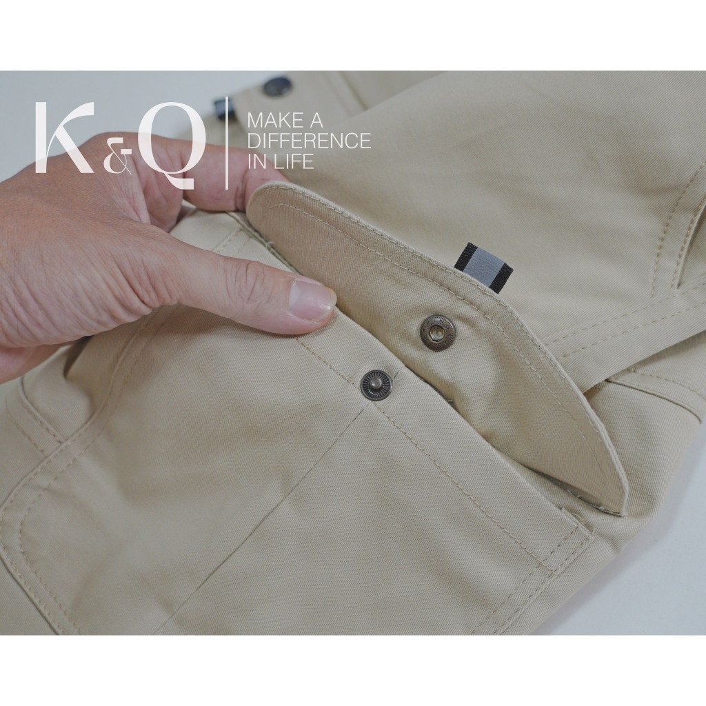 Ảnh Quần kaki túi hộp ống túm co giãn mạnh KQSTYLING kaki cotton co giãn 2