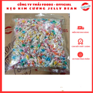 Túi 1kg Kẹo dẻo hoa quả 7 vị , Kẹo Kim cương Thái Foods