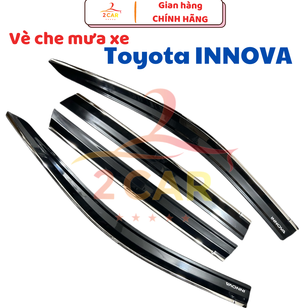 Vè Che Mưa Xe Toyota Innova / Innova Cross đời cuối 2023-2026 viền Chỉ Inox cao cấp nhất thị trường