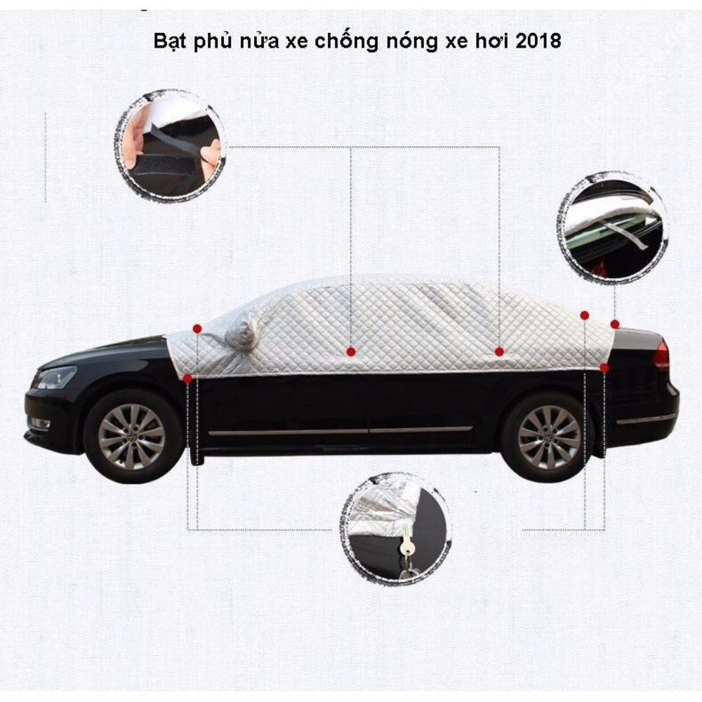 Bạt che phủ xe Mitsubishi Jolie - Hàng 3 lớp tráng nhôm chống nóng, chống xước, chống nước cao cấp
