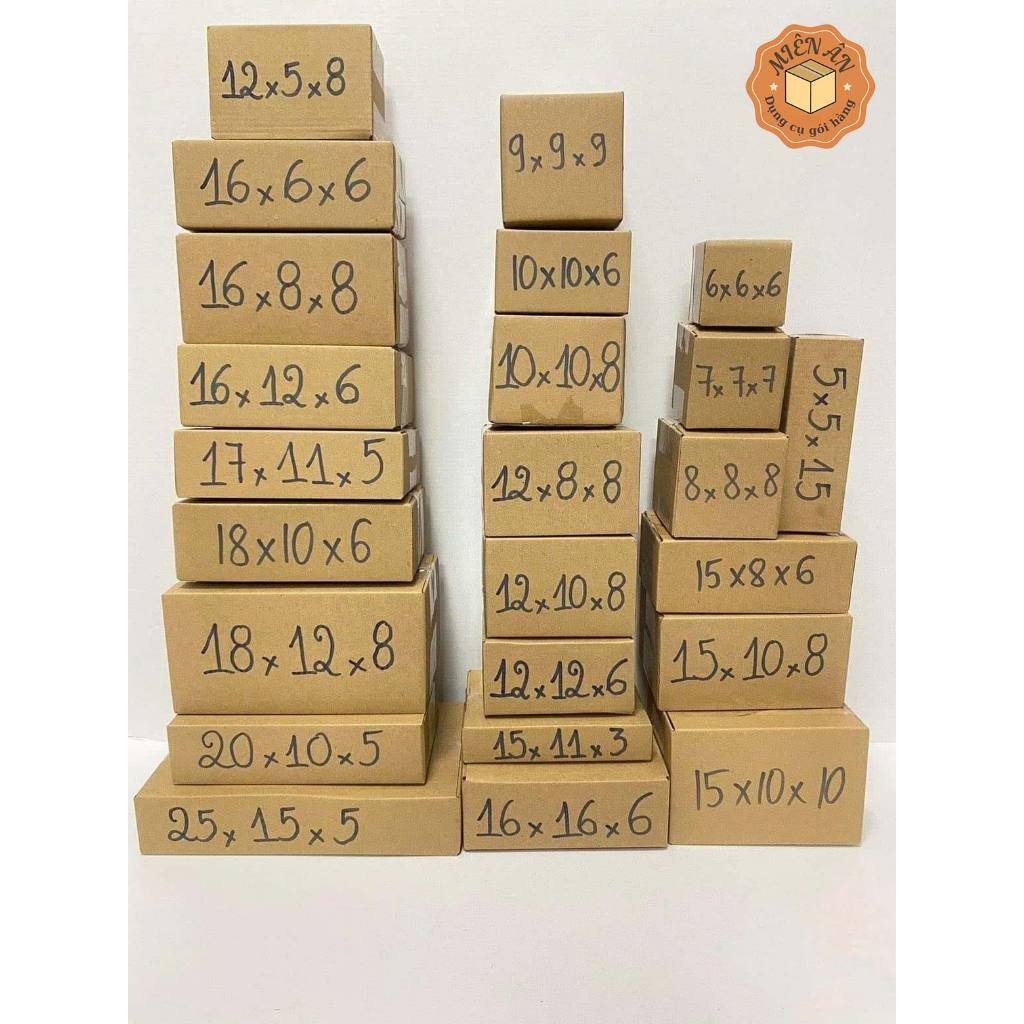 Thùng hộp carton size nhỏ, thùng giấy đóng hàng nhiều kích thước - số lượng 1 thùng