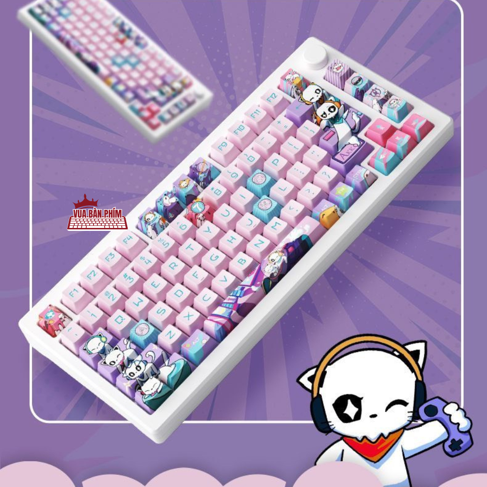 [Hàng Sẵn] Bàn phím cơ không dây Akko Mod007 | mod007 mạch xuôi, núm xoay, gasket mount, keycap PBT doubleshot | BigBuy360 - bigbuy360.vn